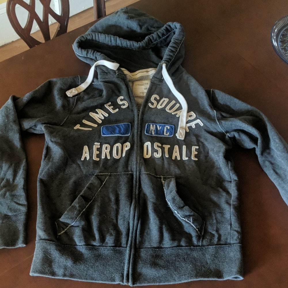 Aeropostale zip up vintage looking hoodie